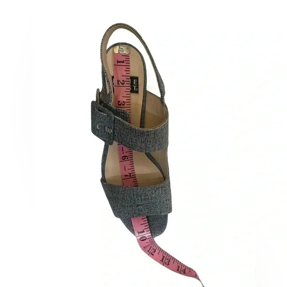 Nine West Denim Retro Platform Heeled Sandals Women’s size 9.5 - Picture 15 of 17